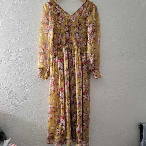 O.P.T. Smocked Maci Dress Size XS - Picture 2 of 7